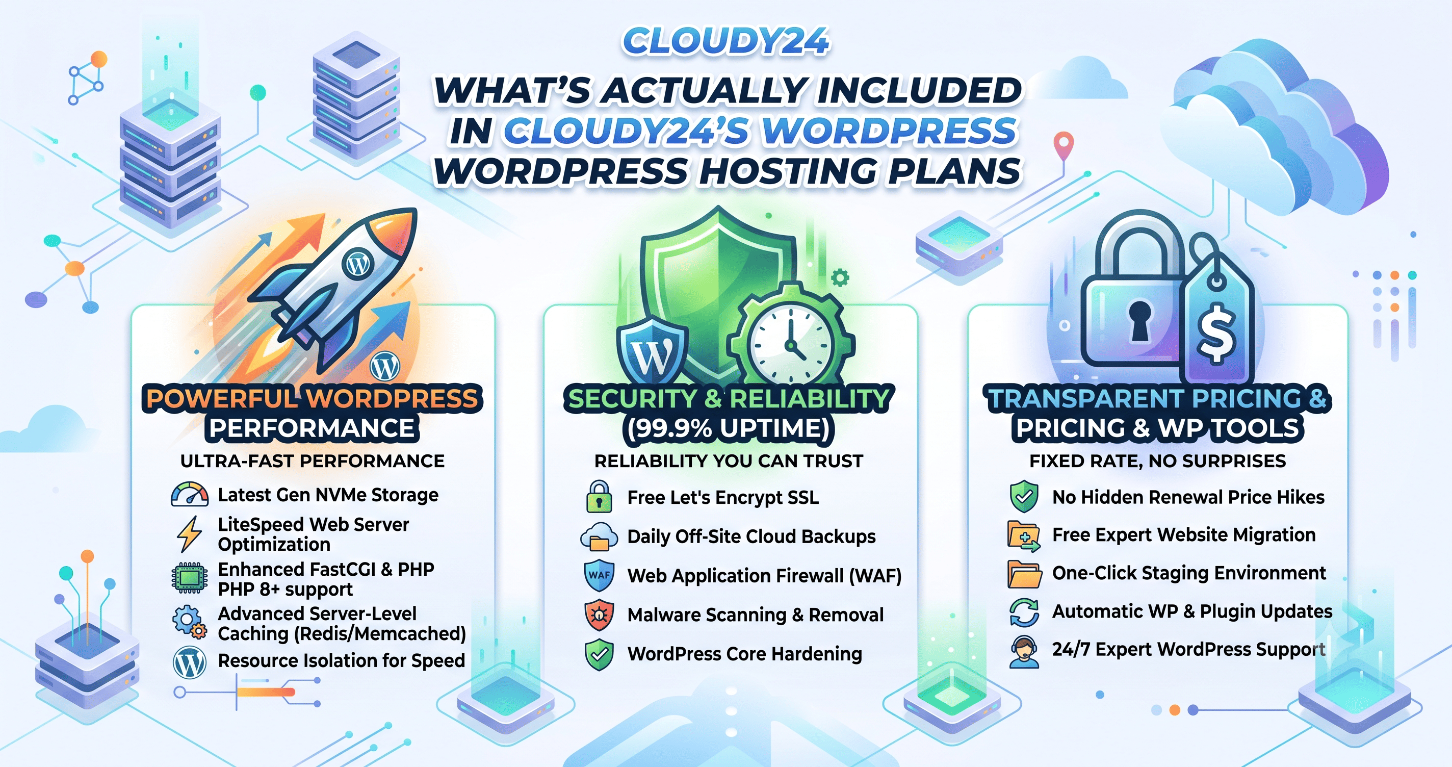 What's Actually Included in Cloudy24's WordPress Hosting Plans