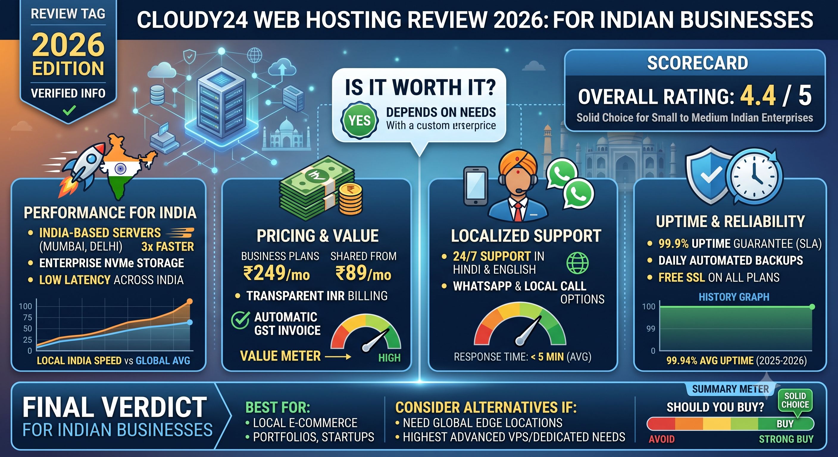 Cloudy24 Web Hosting Review 2026: Is It Worth It for Indian Businesses?